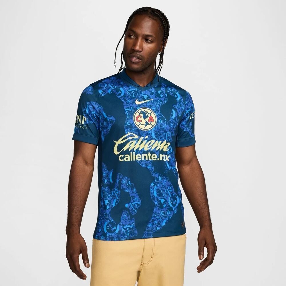 Nike Club America 2024/25 Away Blue Soccer Jersey FN8791-478 Men’s Sz Small NWT